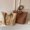 🔥 Random_New, variant on Gifts kcavykas Fabric Storage Bags Large-capacity Casual Rope-woven Bag Japanese and Korean Solid Color Women's Bags Beach