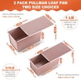 thumbnail image 4 of Molde para pan Pavermy Pullman con tapa, capacidad de masa de 1 lb/0.5 libras, 2, 4 of 7