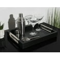 thumbnail image 6 of Kate and Laurel Heller Decorative Wood Tray, Black 12x16, 6 of 8