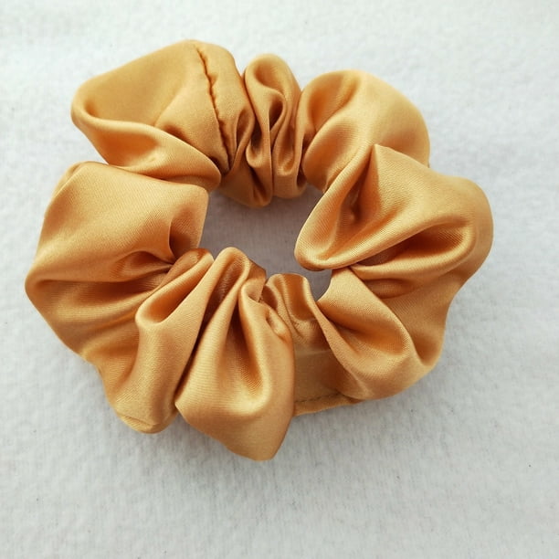 Anillo para el cabello de satén de 60 colores de color sólido Anillo para el cabello de satén de 204 colores Anillo para el cabello de intestino grueso Flor