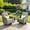 Dark Gray, variant on Ovios 5 Pieces Outdoor Patio Furniture Set High Back All Weather Wicker Conversation Set with Swivel Chairs & Coffee Table, Denim Blue