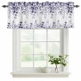 thumbnail image 2 of 2 Panels Purple Eucalyptus Valance for Windows, Spring Summer Farmhouse Leaves Watercolor Light Filtering Kitchen Curtains, Rod Pocket Window Treatment Curtain Valances for Living Room, 54"x18", 2 of 9