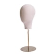 thumbnail image 3 of Soporte para cabeza de peluca, soporte para sombreros de altura ajustable para escritorio, base estable, modelo de soporte para peluca Base dorada, 3 of 8
