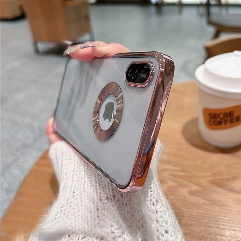 for iPhone XR XS Max Case Logo View,with Camera Lens Protector