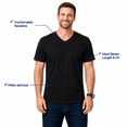 thumbnail image 4 of Cottmark Men’s V-Neck Classic Soft T-Shirt, Black, Size 3XL, 6-Pack, 4 of 10