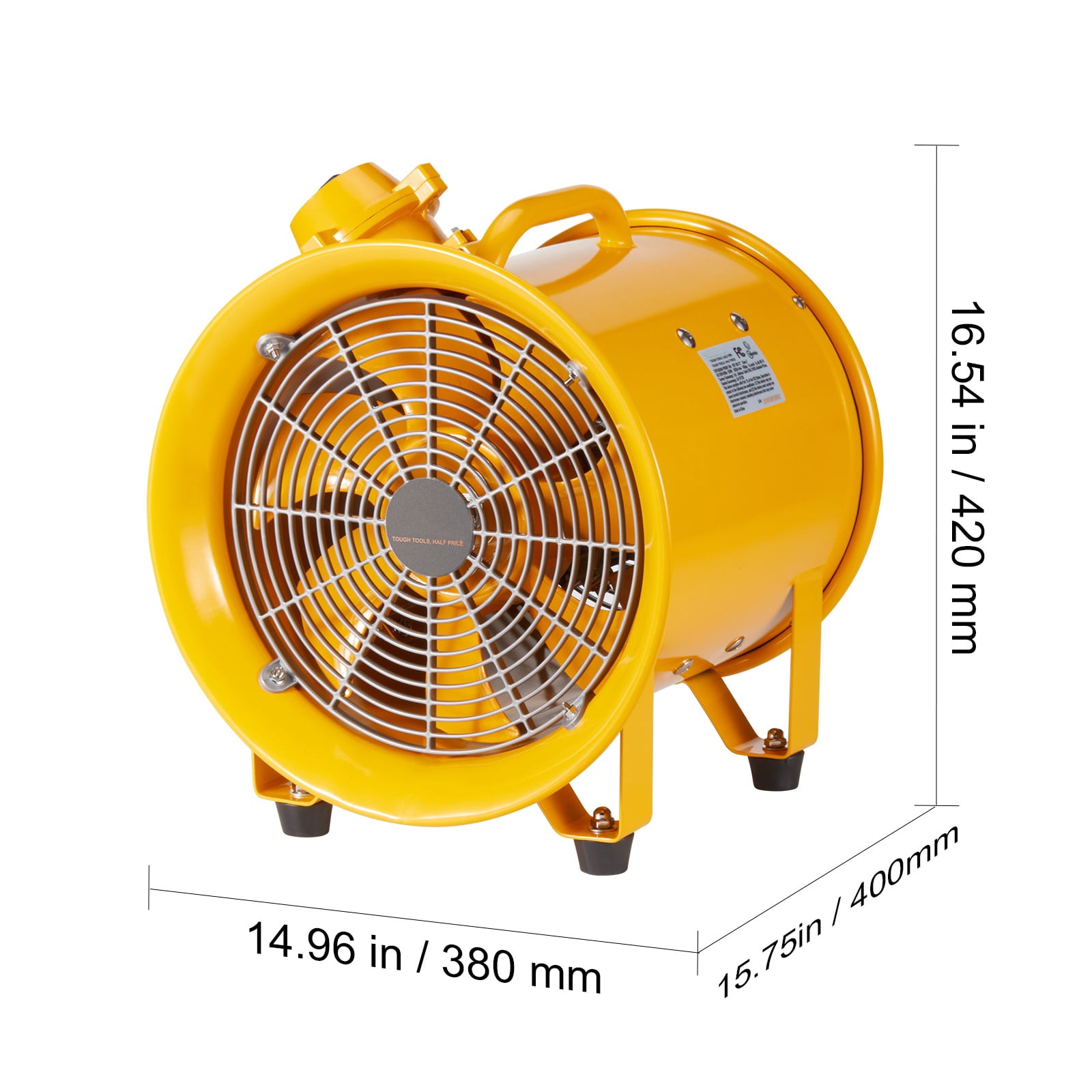 KFFKFF 12" Extractor Fan Blower Portable 9.8ft Power Cord Ventilator Industrial