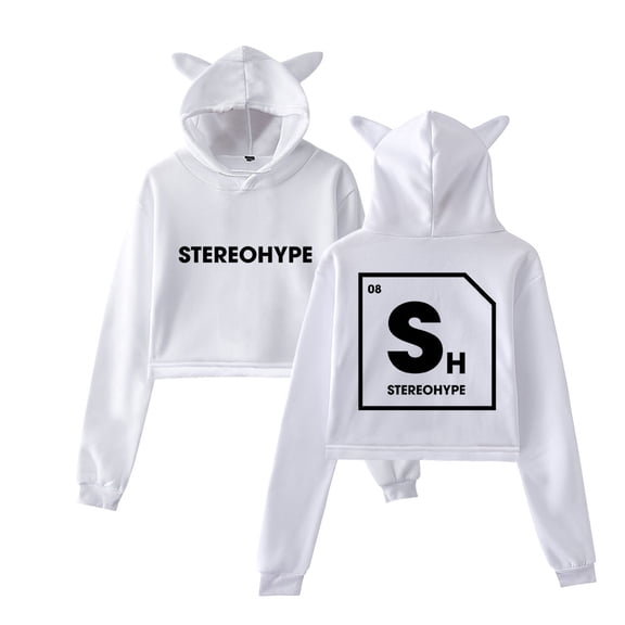 James Hype Stereohype Cat Ear Hoodie Womens Girls Sweatshirts Unique Tops