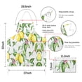 thumbnail image 7 of Yellow Lemon Fruit Leaves White Pattern Apron-Garden Aprons for Women with Pockets-Cotton Linen Waterproof Kitchen Cooking Gardening Aprons Adjustable for Kitchen,Cooking,BBQ and Salon 33x27 Inch, 7 of 7