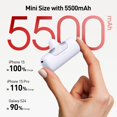 thumbnail image 2 of Cargador portátil iWalk 5500 mAh 22,5 W de carga rápida blanco, 2 of 6
