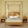 thumbnail image 2 of Haven Canopy Bed with Square Post and Wood Headboard (Full), Pecan, 2 of 9