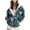 Blue, variant on Women's Christmas Fashion Graphic Zip-Up Hoodie Festival Oversized Long Sleeve Sweatshirt Jacket with Pockets(M-3XL)