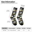 Camping Bear Print Casual Socks for Women, Polyester Dressing Socks