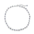 thumbnail image 1 of .925 Sterling Silver Lavender Love! Women's Tanzanite Anklet, 1 of 2