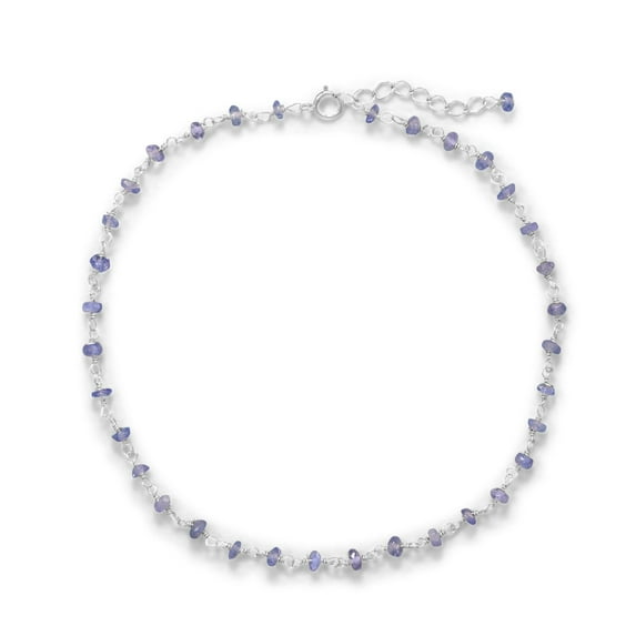 .925 Sterling Silver Lavender Love! Women's Tanzanite Anklet
