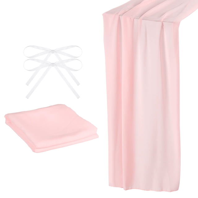 Camino de mesa de Gasa Unique Bargains 28 x 120 pulgadas rosa