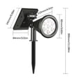 thumbnail image 2 of Lámpara Solar Para Césped Control De Luz Inteligente Ángulo De Luz De Tierra Para Exteriores Ajustable Ip65 Lámpara De Estaca Solar Impermeable Color Cálido Ahorro De Energía Noticed HA016703-00, 2 of 6