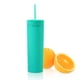 thumbnail image 5 of Toystoory Botella de agua de 16OZ, vaso de paja esmerilado de plástico de 2 capas, bebida portátil, taza de té de la leche, soporte para café y jugo Mostrada cian NO9 Toystoory HA007950-11B, 5 of 6