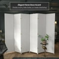 thumbnail image 2 of Oriental Furniture 7 ft. Tall Woven Fiber Room Divider - White - 6 Panel, 2 of 6