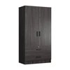 Woodpeckers Furniture And Mattress 2-Door Closet with 2-Drawers (Tobacco)