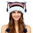 thumbnail image 2 of Beanies Cat Beanie Y2k Beanie Goth Knit Hat Grunge Crochet Hats for Women y2k Accessories,One Size, 2 of 4