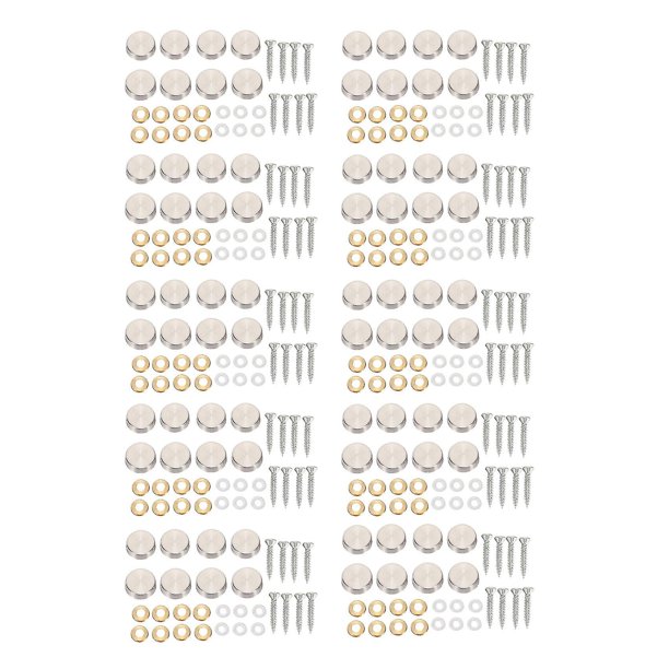 Tapón de rosca YONGSHENG para clavos de espejo de acero inoxidable 16 mm 80 piezas