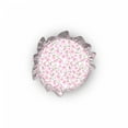 thumbnail image 5 of Floral Ottoman Cover, Ranunculus Spring, 2 Piece Slipcover Set with Ruffle Skirt for Square Round Cube Footstool Decorative Home Accent, Standard Size, Baby Pink Dried Rose, by Ambesonne, 5 of 5