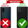 thumbnail image 2 of SaniMore for Samsung Galaxy A72 Case, Rugged PC Back & TPU Bumpers Two-Layer Structure Transparent Cover with PET Screen Protector Shockproof Protective Shell for Samsung A72, Black, 2 of 7