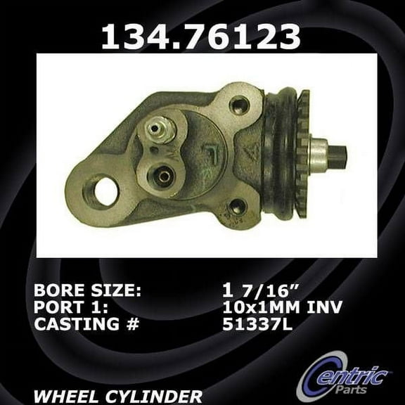 Centric 134.76123 - Premium Front Driver Side Drum Brake Wheel Cylinder