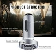 thumbnail image 3 of Dual-Function Kitchen Sink Sprayer Head - Water-Saving Pull-Out Faucet Nozzle with Soft Spray & Strong Stream, Anti-Clog Silicone Nozzles, Lead-Free ABS, G1/2 Standard Connection, Polished Silver, 3 of 5