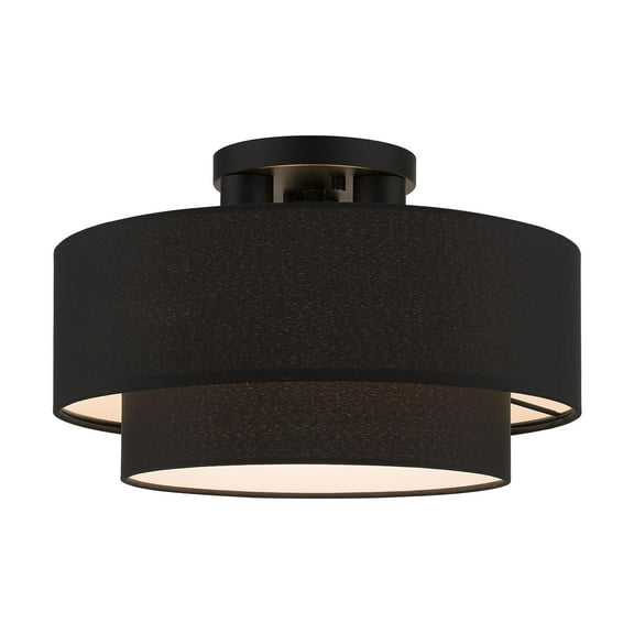 Livex Lighting - Bainbridge - 3 Light Large Semi-Flush Mount In Mid-Century