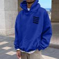 thumbnail image 2 of Bjutir Mens Fall Winter Hoodis Sweatshirts Fashion Casual Long Sleeved Hooded Sports Tops Blue L, 2 of 9