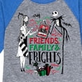thumbnail image 3 of The Nightmare Before Christmas - Friends Family And Frights - Toddler And Youth Raglan Graphic T-Shirt, 3 of 4