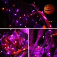 thumbnail image 2 of Luces de Halloween Odertonic naranja y morado, 3 pies, 100 LED, 2 of 8