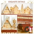 thumbnail image 5 of Christmas Advent Calendar,2024 Light Up Table Xmas Wooden Bus Holiday Decoration with Countdown Drawer, Santa Claus Street House with LED-lit for Kids and Adults, 5 of 9