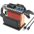 thumbnail image 1 of Games Organizer Station with Controller Charger, Charging Dock for Nintendo Switch 2, Display Rack Holder for Switch 2 Dock, Game Cases & Pro Controllers, Accessories Stand with RGB Lighting, 1 of 7