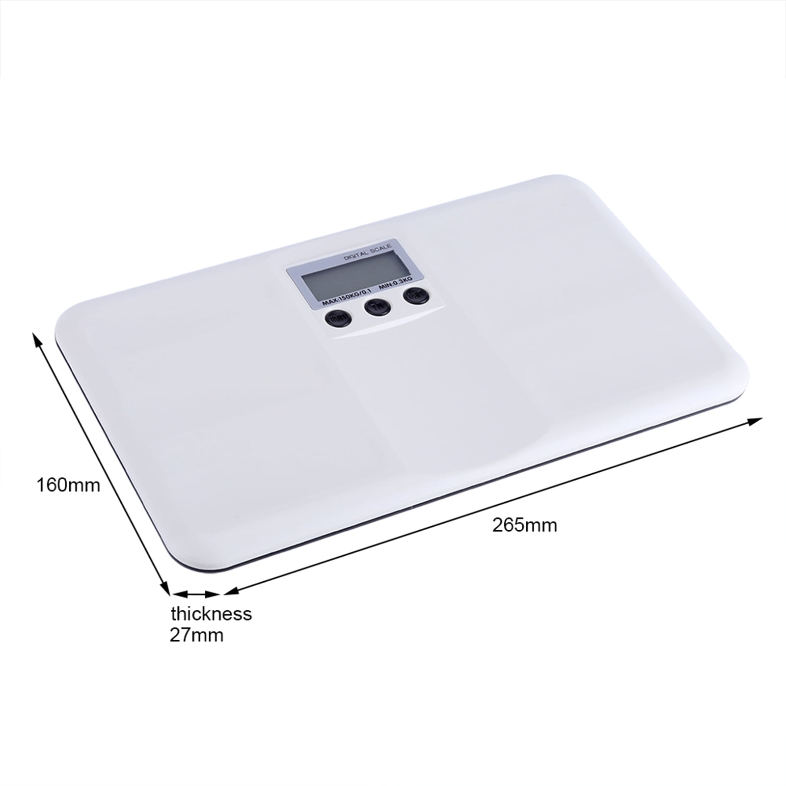 Demonsen Digital Scale, Weight Scale, LCD Display For Weighing Pet, Baby, Luggage White Home 26.5 X 16cm
