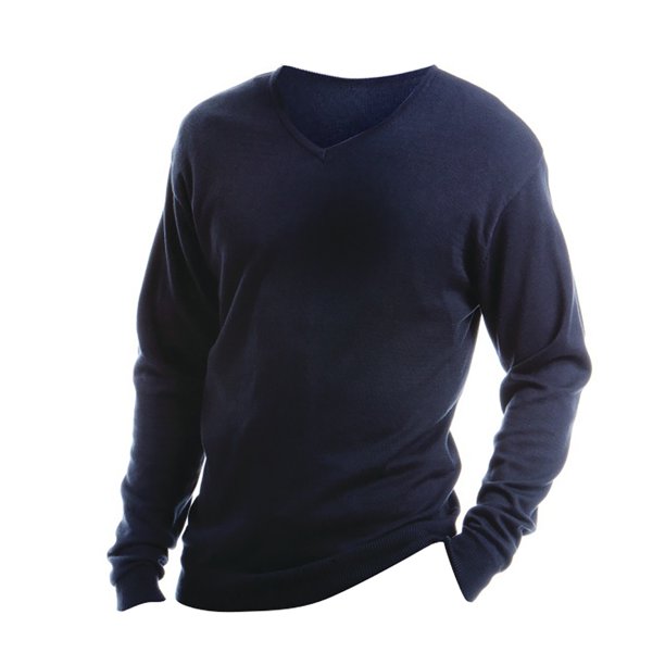 Kustom Kit - Jersey / Sweater cuello pico manga larga Modelo Arundel hombre caballero (Azul real)