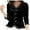 Black, variant on Kovlvoll Womens Blouses Dressy Casual Long Sleeve V Neck Button up Shirts Fashion Golden Velvet Tops