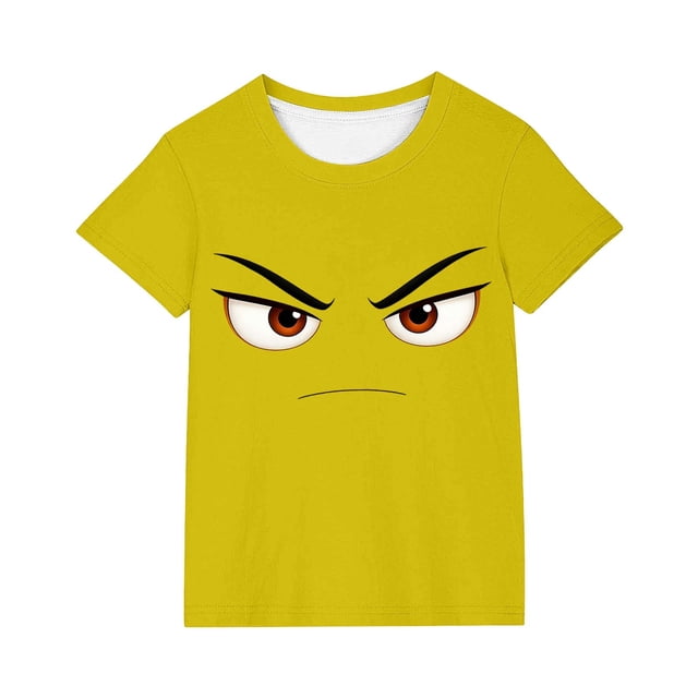Jolis Hauts à Manches Courtes pour Filles T-Shirt Décontracté à Imprimé Uni 3 10 Ans