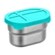 thumbnail image 3 of Caja bento de acero inoxidable con 3 compartimentos para preparar comidas, recipientes herméticos para verduras, ideal para almuerzos y refrigerios saludables para llevar. Aestivo | Azul, 3 of 7