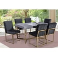 thumbnail image 1 of Comedor MOBILKRAFT Caceres 6 Sillas Tubular y Cubierta laminada color Negro y Oro, 1 of 5
