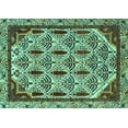 thumbnail image 1 of Ahgly Company Indoor Rectangle Abstract Turquoise Blue Modern Area Rugs, 6' x 9', 1 of 4