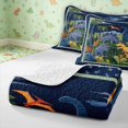 thumbnail image 4 of Manfei Cute Dino Animals Twin Quilt Set,Kawaii Plant Pterosaur Twin Coverlet Set,Navy Green,2 Pieces,1 Bedspread and 1 Pillowcase, 4 of 7