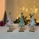 thumbnail image 5 of Inteprter Decoración de árbol de Navidad, decoraciones navideñas, escaparate de tienda para el hogar, de madera, decoración de Navidad, adorno de Kits de decoración para fiestas Verde Inteprter HA068924-02, 5 of 6