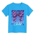 thumbnail image 3 of Hiijoy Little Girls Short Sleeve Cotton T-Shirt Letter Print Summer Casual T Shirt Tee, 3 of 3