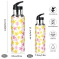 thumbnail image 2 of Yayeee 33oz Insulated Water Bottle Double Wall Stainless Steel with Flip Straw Lid, White Stars Pattern, 2 of 7