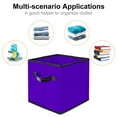 thumbnail image 2 of RATGDN Collapsible Fabric Cube Storage Bin with Double Handles for Living Room Bedroom Office Black - Fluorescent Violet, 2 of 6