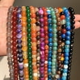 thumbnail image 3 of Nvzi 2 piezas de cuentas sueltas de estilo esmerilado con rayas naranjas, cuentas redondas, accesorios para pulseras y collares, 12 mm, 3 of 5