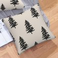 thumbnail image 4 of Christmas Pillow Covers 18x18 Set of 2 Black Christmas Tree Print Decorative Case Winter Holiday Xmas Throw Pillows Outdoor Square Linen Cushion Cover for Home Sofa Couch, 4 of 6
