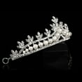 thumbnail image 4 of Xinyolin Women Tiaras Shining Exquisite Craft Alloy Faux Pearl Leaves Rhinestone Crown Hair Accessories, 4 of 8